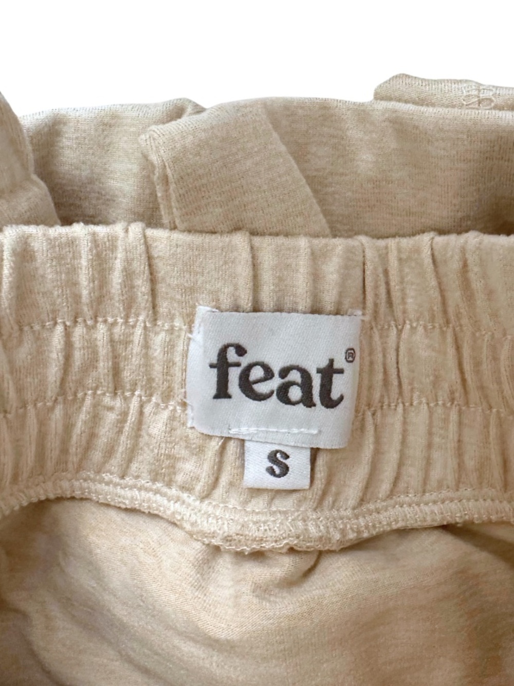 Feat Roam Joggers Heathered Oatmilk Size Small High Rise Lounge Pants - Picture 6 of 7